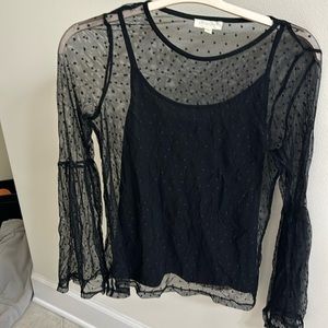 Black sheer top